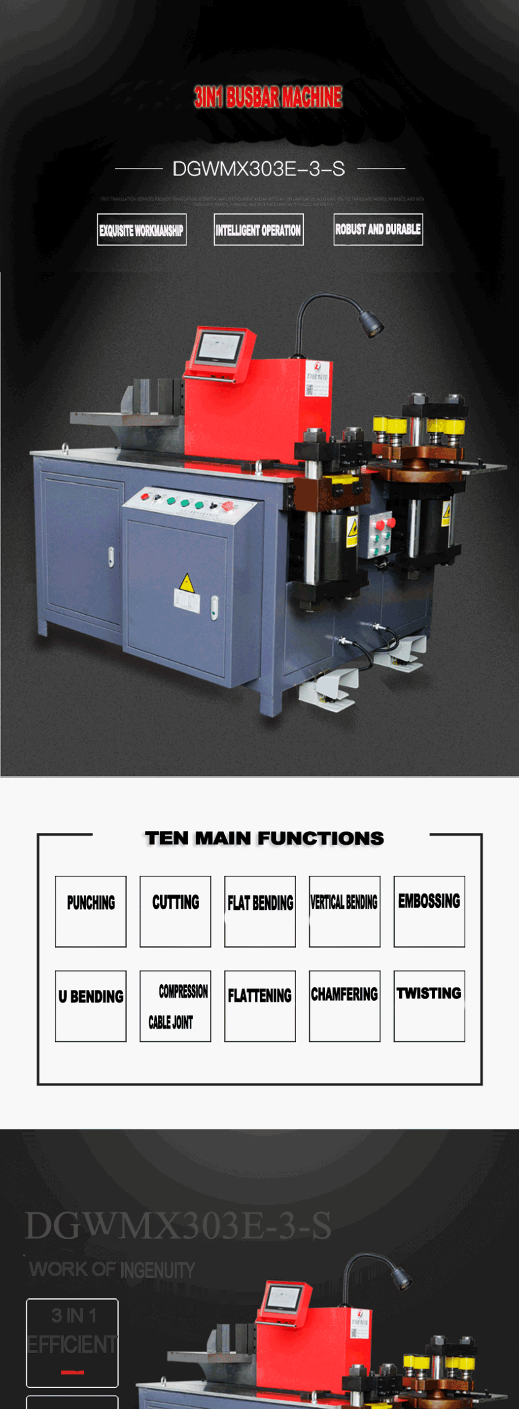 OPEN-BENDING busbar processing machine