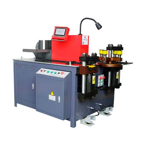 Hydraulic bus bar machine